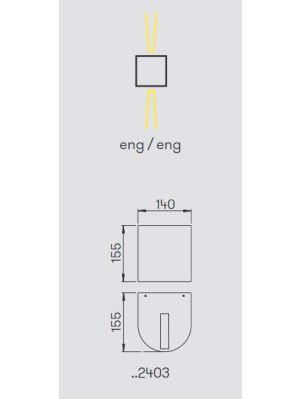 Albert Wall Spotlight 2403 light emission