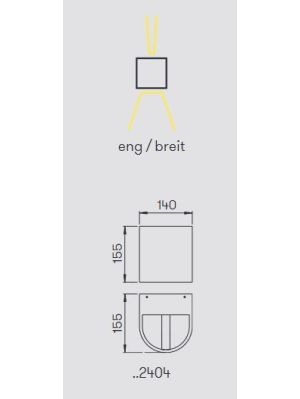 Albert Wall Spotlight 2404 light emission