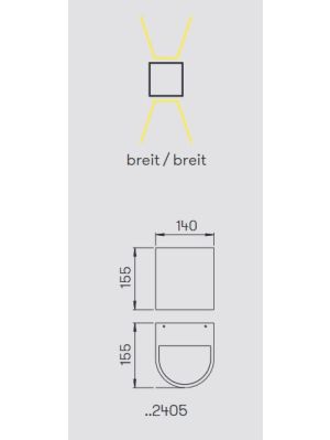 Albert Wall Spotlight 2405 light emission